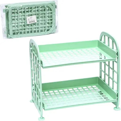 Органайзер-полиця пластикова 2 яруси в асортименті 22 x 20 x 14 см - фото 2