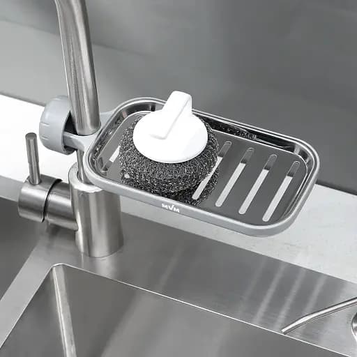 Набір аксесуарів для ванної кімнати МВМ My Home MVM-09 білий із сірим (MVM-MH-09 WHITE/GRAY) - фото 5