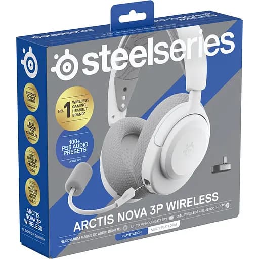 Игровые наушники SteelSeries Arctis Nova 3P Wireless for Playstation White (61687) [143296] - фото 5