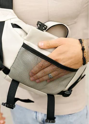 Мужская сумка бананка Sambag Dynamicdart серая 38 × 21 × 7 см (80411030m) - фото 6