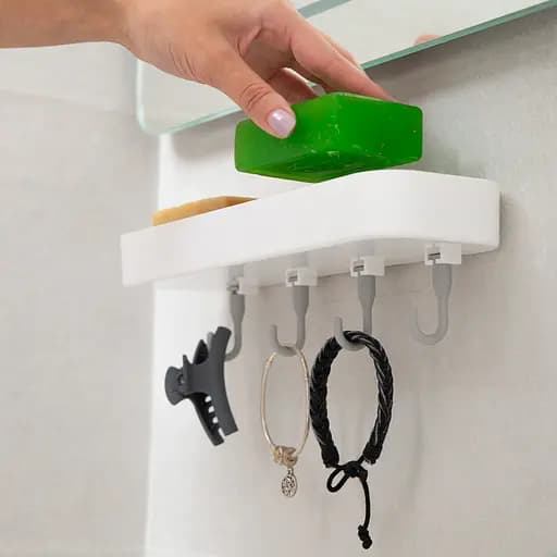 Набор аксессуаров для ванной комнаты My Home MVM-11 белый с серым (MVM-MH-11 WHITE/GRAY) - фото 5