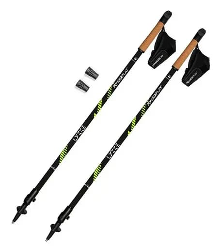 Палки для скандинавской ходьбы PowerPlay 9104 Lykke 80-135 см Black/Green (пара) (PP_9104_LYKKE) - фото 1