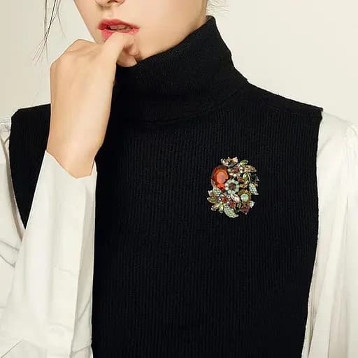 Брошь Цветок янтарь (84946885) - фото 4