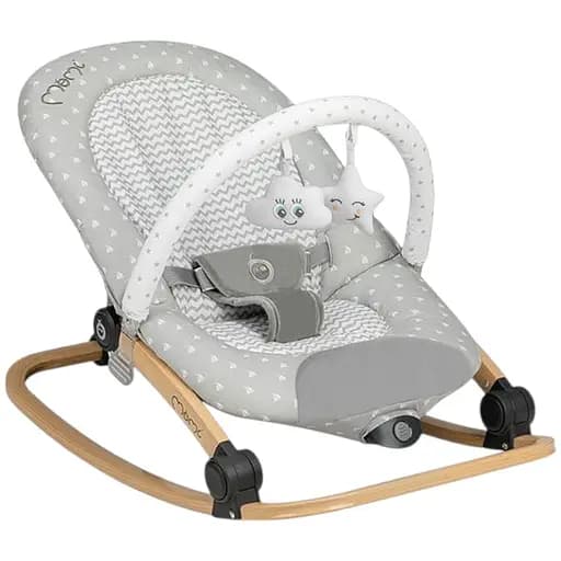 Шезлонг-гойдалка MoMi Lumiwood Grey Stars - фото 2