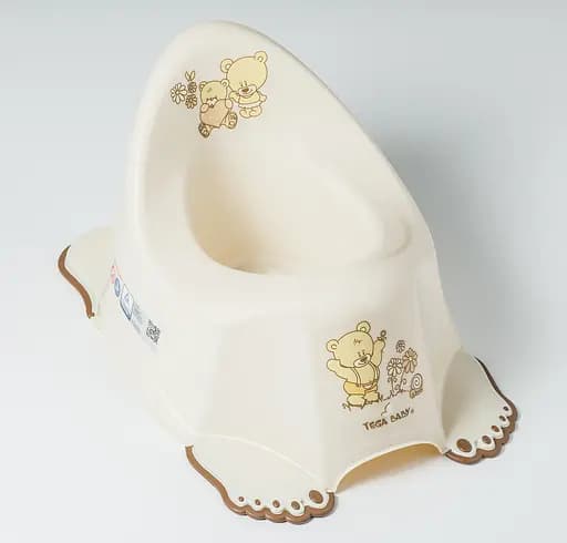 Детский горшок Медведики з протиковзною гумою та музикою Кремовий - фото 1