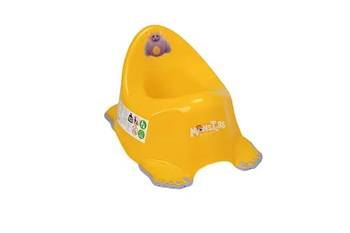 Детский горшок Монстрики з протиковзною гумою Жовтий - фото 1