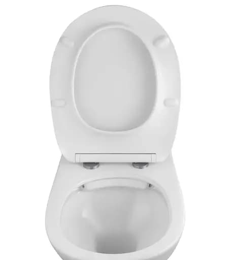 Унитаз подвесной безободковый Kroner Oker WHI533536 RIMLESS с сиденьем (KO533536WHIR) (CV033120) - фото 5