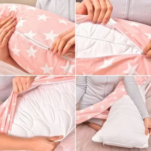 Наволочка Ideia S-Form сатин з блискавкою 40х130 см біла пудрова (8-34987*002) - фото 7