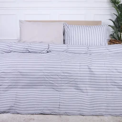 Простирадло MirSon Ranforce Elite 17-4775 Amiens 220x240 см сіре (2200008964221) - фото 3