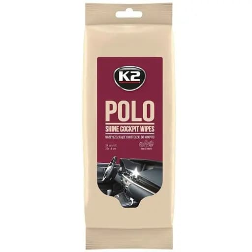 Вологі серветки K2 Polo Shine Cockpit Wipes для очищення панелі приладів та пластикових деталей (K420) - фото 1