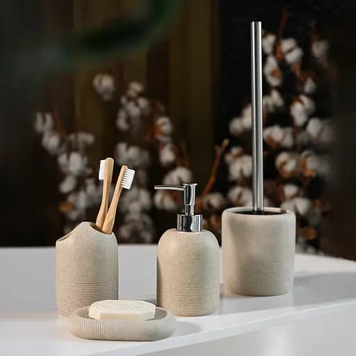 Комплект аксессуаров МВМ My Home MVM-12: BA-02, BA-03, BA-04, BA-06 бежевый (MVM-MH-12 BEIGE) - фото 5