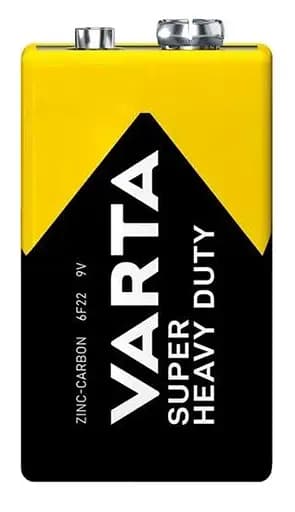 Батарейка VARTA SUPERLIFE 6F22 FOL 1 ZINK-CARBON Крона - фото 1