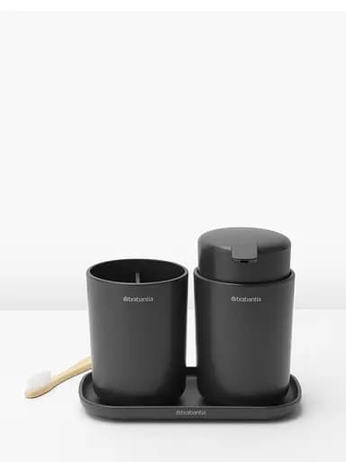 Набор Brabantia ReNew для ванной комнаты 3 предмета темно-серый (280368) - фото 3