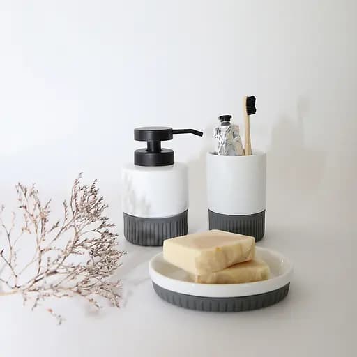 Комплект аксессуаров для санузла МВМ My Home Stockholm бело-серый (MVM-MH-45 WHITE/GRAY) - фото 9