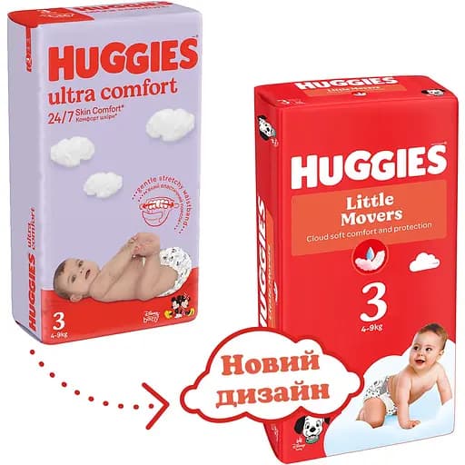 Уценка. Подгузники Huggies Little Movers Giga 3 (4-9 кг) 168 шт. - фото 3