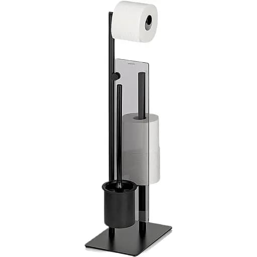 Набор аксессуаров для туалета Kela Style с запаской 26x18x71 см черный (22499) - фото 1