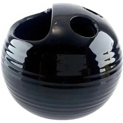 Набор аксессуаров для ванной комнаты No brand керамический черный 4 предмета 17x14x10 см - фото 5