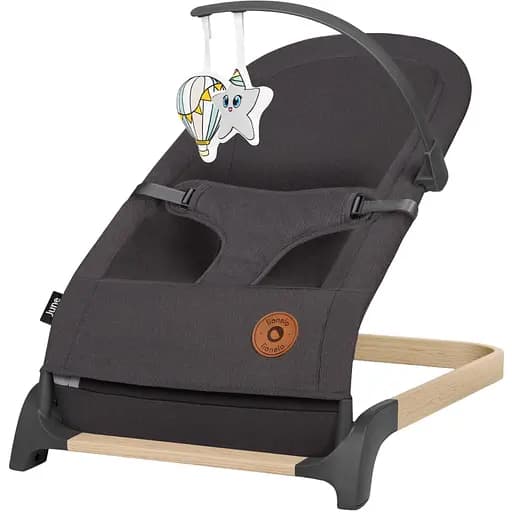 Шезлонг-гойдалка Lionelo June Grey Stone з ігровою дугою, сірий (LO-JUNE GREY STONE) - фото 1