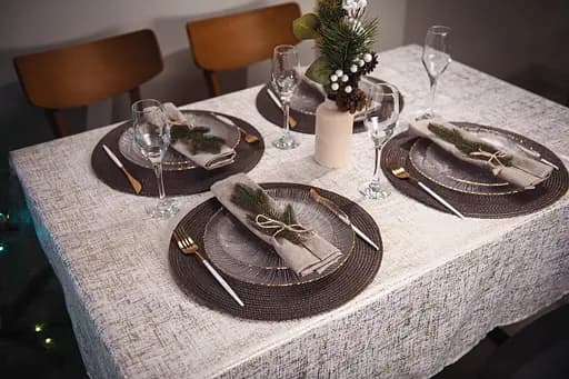 Скатертина Ardesto Shine 140х180см, 100% поліестер, золотистий (ART08SG) - фото 6