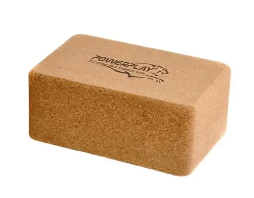 Блоки для йоги PowerPlay PP_4006 из пробкового дерева 2 шт Cork Yoga Block + резинка 7.5 кг (PP_4006_Cork_2in) - фото 4