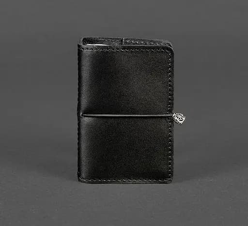 Кожаный кард-кейс 7.0 угольно-черный - фото 1