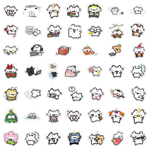 Стикерпак Набор наклеек Милый кот 90 штук - фото 3