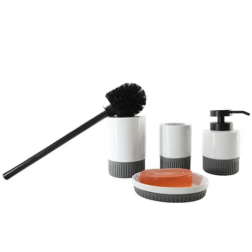 Комплект аксессуаров для санузла МВМ My Home Stockholm бело-серый (MVM-MH-45 WHITE/GRAY) - фото 1