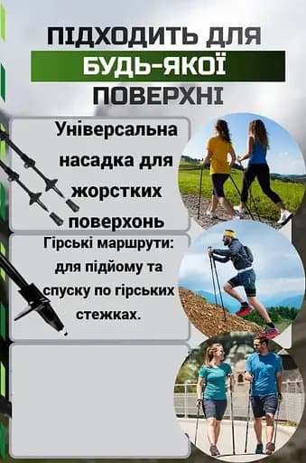 Палки для скандинавской ходьбы PowerPlay 9104 Lykke Black/White 80-135 см (пара) (PP_9104_LYKKE_Bl/White) - фото 7