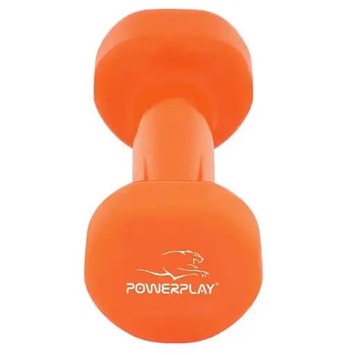 Гантель вінілова PowerPlay 4125 Achilles 4 кг Помаранчева 1 шт (PP_4125_4kg) - фото 3