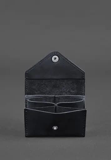 Кожаный кард-кейс 3.0 синий с мандалой - фото 4