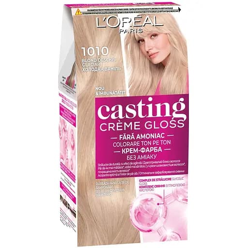 Краска-уход для волос без аммиака L'Oreal Paris Casting Creme Gloss оттенок 1010 Холодная Ваниль 120 мл (AA886301) - фото 1