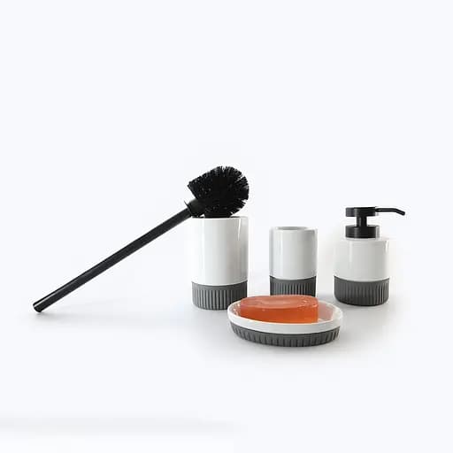 Комплект аксессуаров для санузла МВМ My Home Stockholm бело-серый (MVM-MH-45 WHITE/GRAY) - фото 2