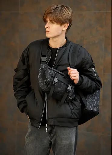 Мужская сумка бананка Sambag Dynamicdart черная 38 × 21 × 7 см (80411702m) - фото 5