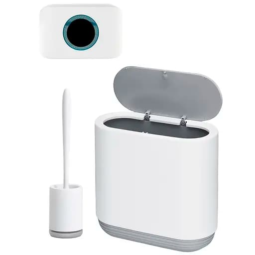 Набор аксессуаров для ванной комнаты МВМ My Home MVM-28 белый с серым (MVM-MH-28 WHITE/GRAY) - фото 1