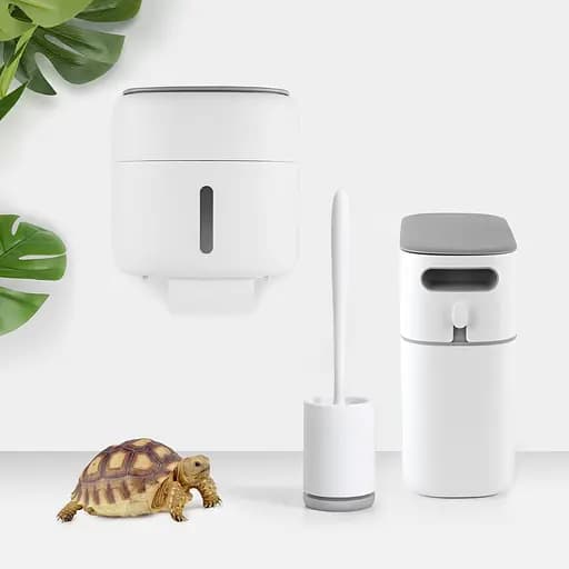 Набор аксессуаров для ванной комнаты МВМ My Home MVM-38 белый с серым (MVM-MH-38 WHITE/GRAY) - фото 2