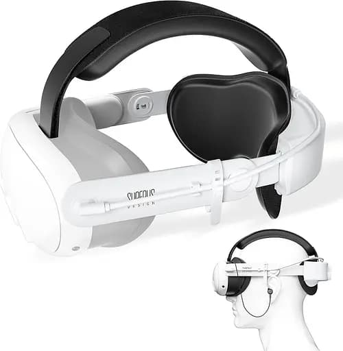 Ремінець SUPERUS Elite з акумулятором для Meta Quest 3S/Quest 3 - Ремінець для голови з акумулятором з навушниками для аксесуарів - фото 1