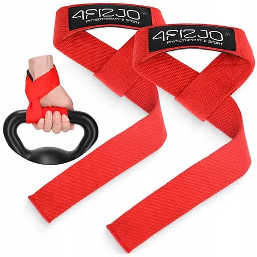 Лямки для становой тяги 4FIZJO Deadlift Straps Red (P-5905973402286) - фото 2