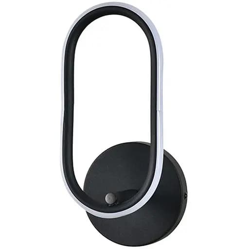 Настінний світлодіодний світильник Horoz Electric Acropol 12W чорний - фото 1