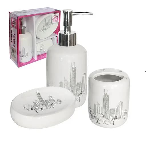 Набір для ванної кімнати SnT Місто, 3 предмети (889-06-005) - фото 1