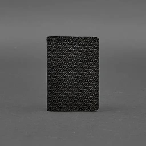 Мужской кожаный кард-кейс (визитница) 6.0 Карбон черный - фото 5