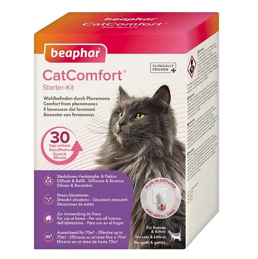 Успокаивающий успокаивающий диффузор Beaphar CatComfort с феромонами, 48 мл - фото 1