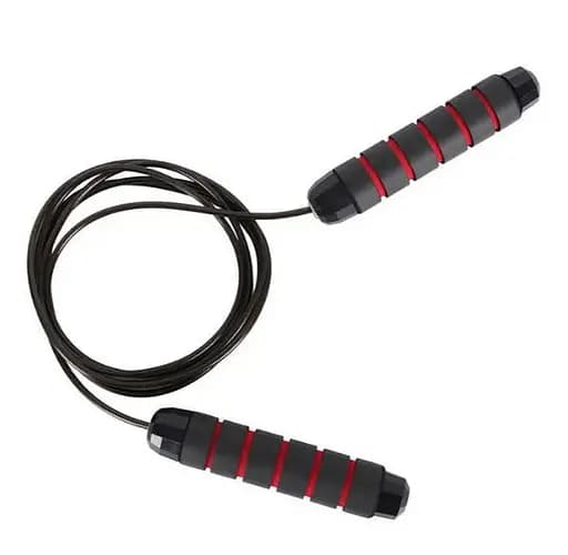 Скакалка скоростная PowerPlay 4210 Power Weighted Jump Rope Черная 2,7 м (PP_4210_Black/Red) - фото 2