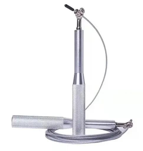 Скакалка скоростная на подшипниках алюминиевая PowerPlay 4207 Elite Jump Rope Серебряная 3 м (PP_4207_Silver) - фото 2