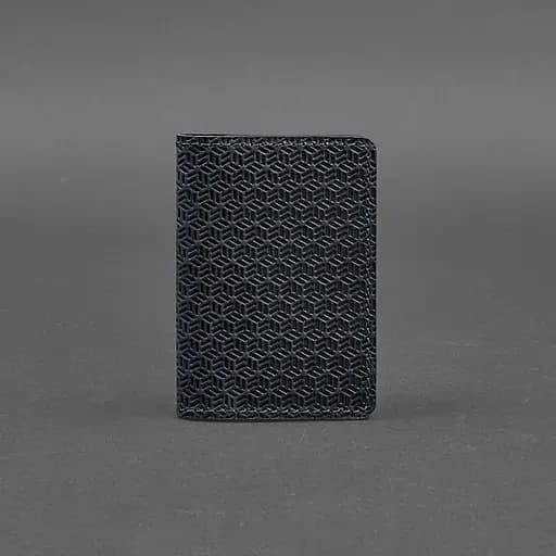 Мужской кожаный кард-кейс (визитница) 6.0 Карбон синий - фото 5