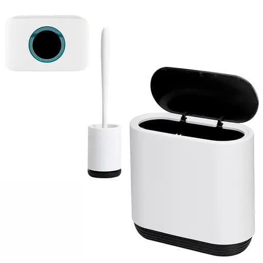 Набор аксессуаров для ванной комнаты МВМ My Home MVM-27 белый с черным (MVM-MH-27 WHITE/BLACK) - фото 1