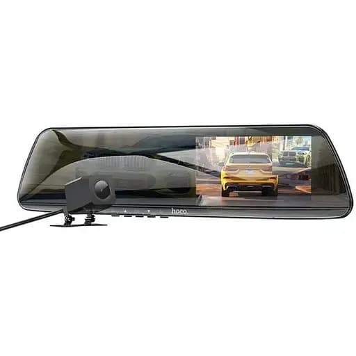 Видеорегистратор - зеркало Hoco DV4 4.5-inch rearview mirror driving recorder (2 камеры) - фото 3