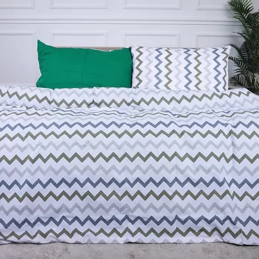 Простирадло MirSon Ranforce Elite 17-4782 Aubervilliers 180x220 см зелене (2200008967994) - фото 2