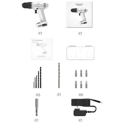Дриль-шуруповерт MarsWorker 12V 1.5Ah White [MSID1202-02] [52854] - фото 6