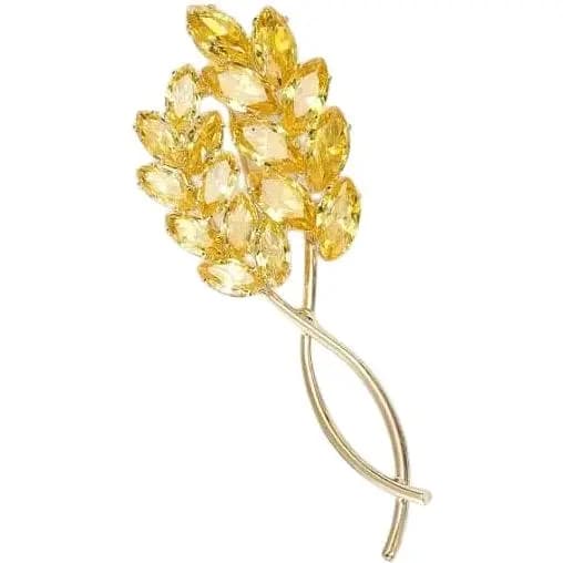 Брошь Колосья пшеницы колоски символ Украины желтые - фото 1