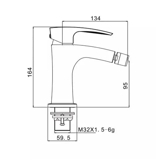 Змішувач для біде Gappo G5007-6 - фото 4